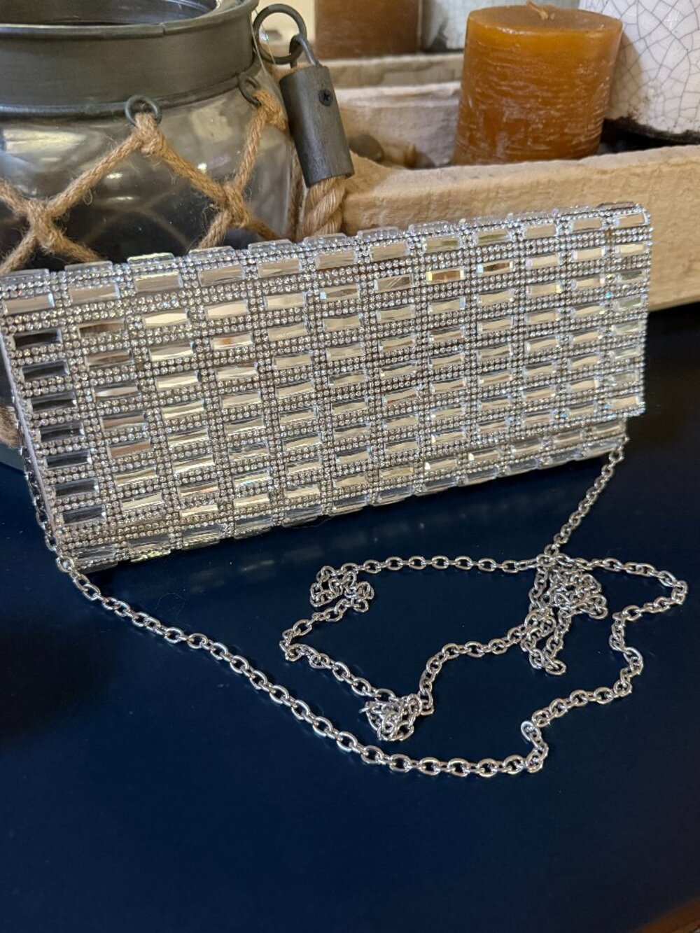 Aldo Clutch with Rhinestones